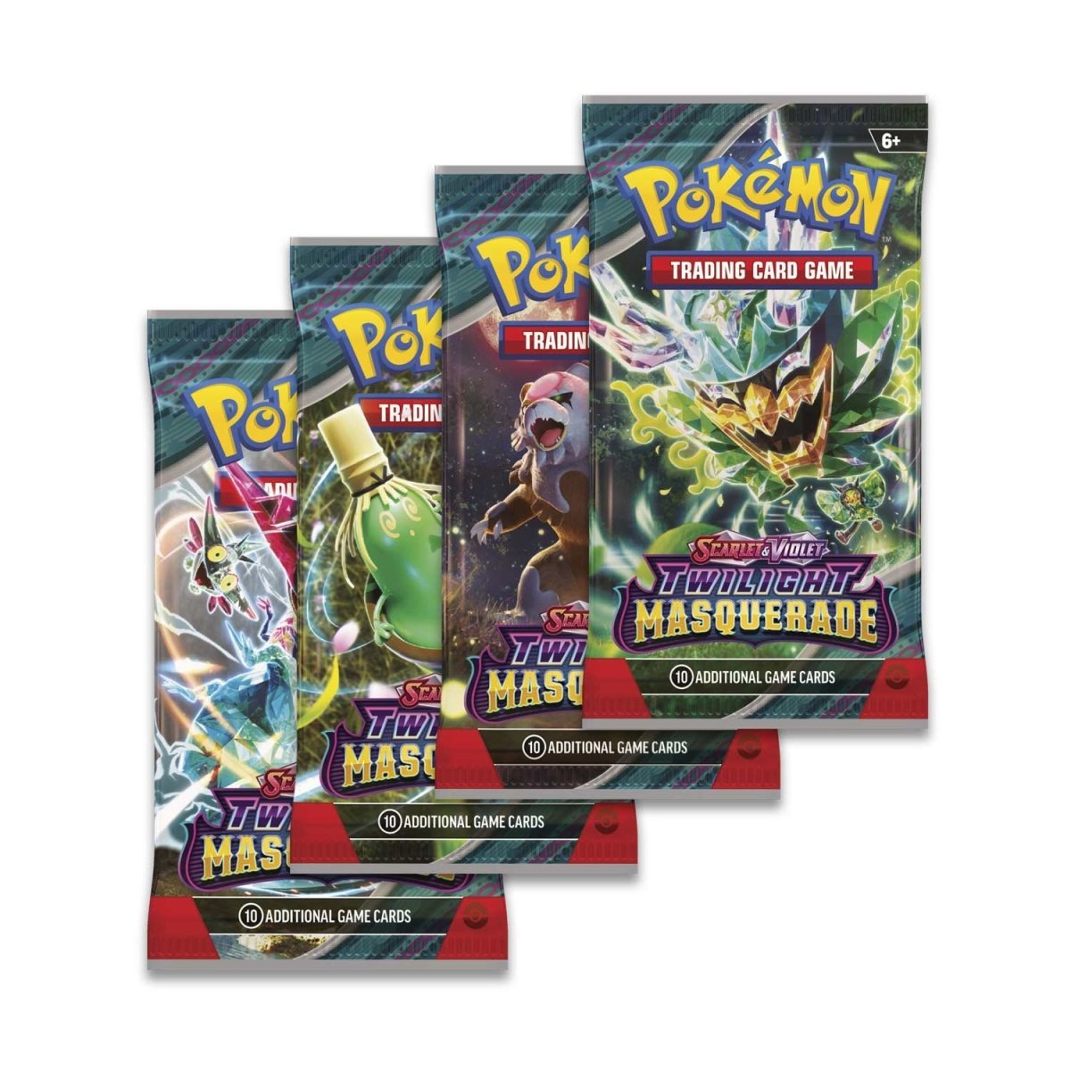 The image shows the booster packs from the Pokémon TCG Twilight Masquerade Booster Box. Sergio’s Collection